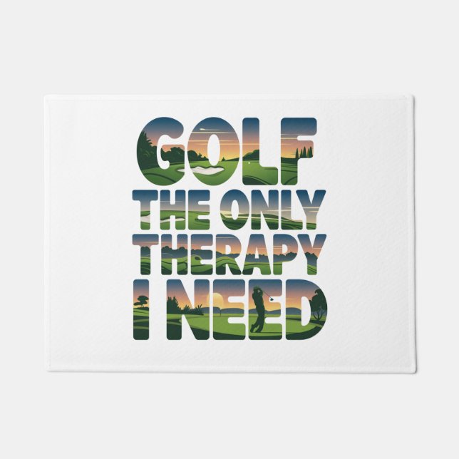 Golf die einzige Therapie, Trendy Fußmatte (Vorderseite)