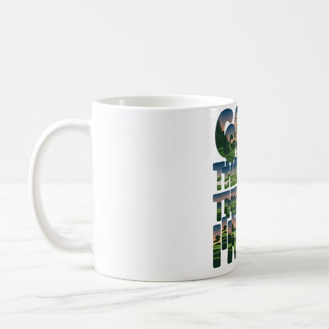 Golf die einzige Therapie, Trendy Kaffeetasse (Links)