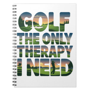 Golf die einzige Therapie, Trendy Notizblock