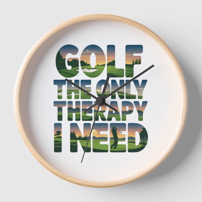Golf die einzige Therapie, Trendy Uhr (Vorderseite)