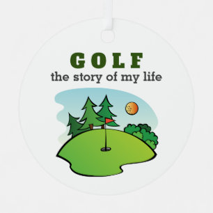 Golf die Geschichte meines Lebens lustig Ornament Aus Metall