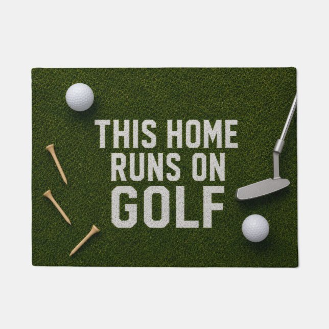 Golf dieses Zuhause läuft auf Golf Fußmatte (Vorderseite)