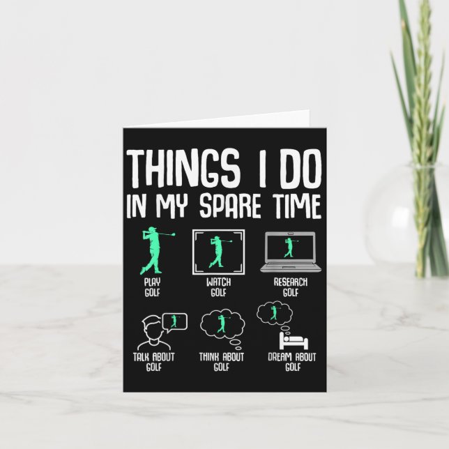 Golf Dinge, die ich in meiner Freizeit mache Golfe Karte (Vorderseite)