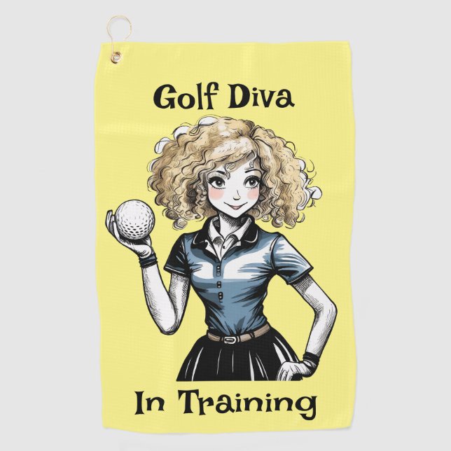 Golf Diva in Training - Women's Golf Handtuch (Vorderseite)