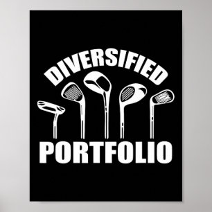 Golf Diversifiziertes Portfolio Funny Business Unt Poster