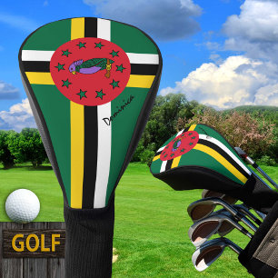 Golf Dominica & Dominica Flag / Golf Clubs Abdecku Headcover