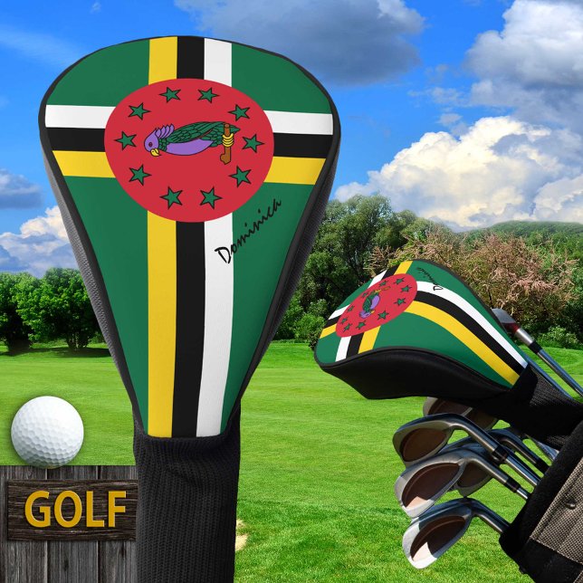 Golf Dominica & Dominica Flag / Golf Clubs Covers Golf Headcover (Von Creator hochgeladen)