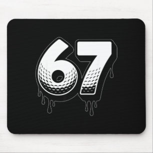 Golf Drip Nummer 67 Spieler oder 67. Geburtstag Si Mousepad