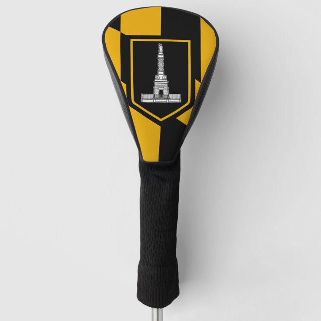 Golf Driver Cover mit Flag Baltimore, USA Golf Headcover (Vorderseite)