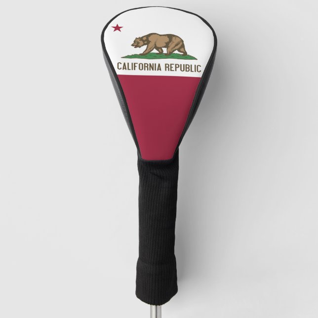 Golf Driver Cover mit Flag California, USA Golf Headcover (Vorderseite)
