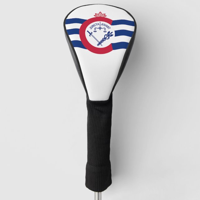 Golf Driver Cover mit Flag Cincinnati, USA Golf Headcover (Vorderseite)