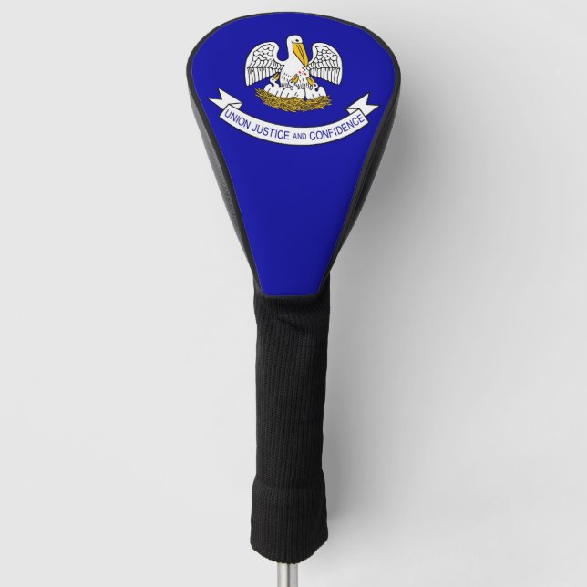 Golf Driver Cover mit Flag Louisiana, USA Golf Headcover (Vorderseite)