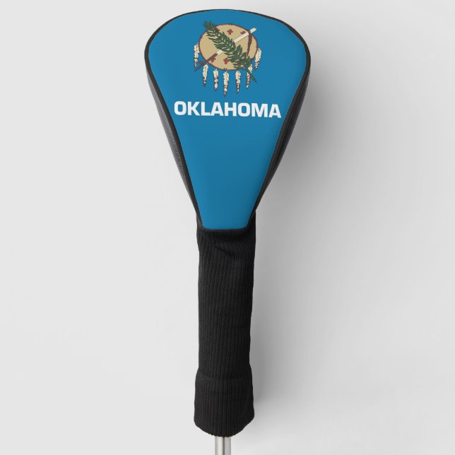 Golf Driver Cover mit Flag Oklahoma Staat, USA Headcover (Vorderseite)