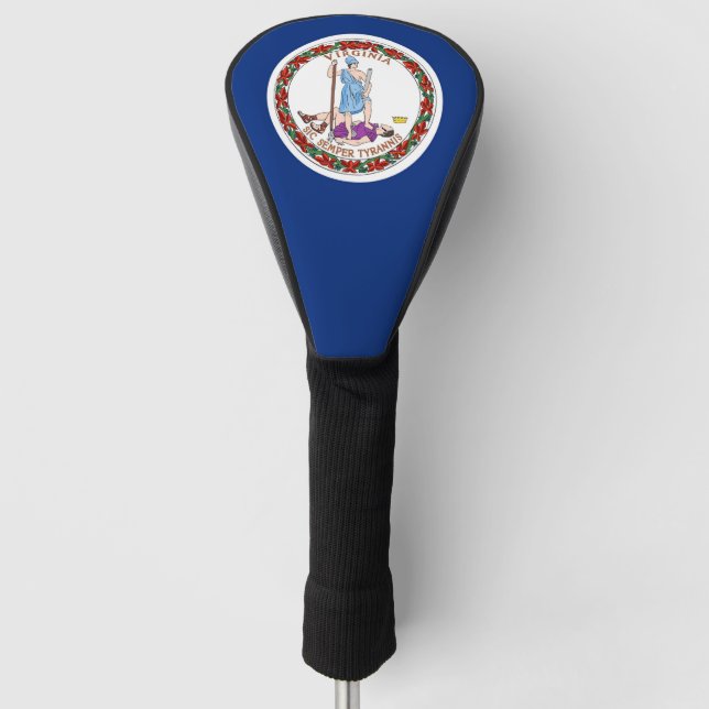 Golf Driver Cover mit Flag Virginia, USA Headcover (Vorderseite)