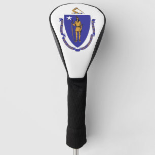 Golf Driver Cover mit Flag von Massachusetts, USA Headcover