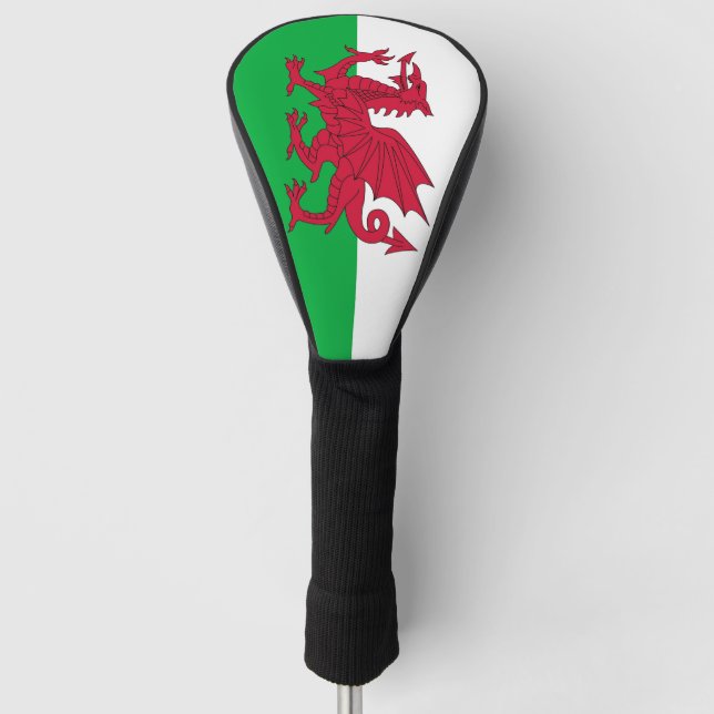 Golf Driver Cover mit Flag Wales, UK Golf Headcover (Vorderseite)