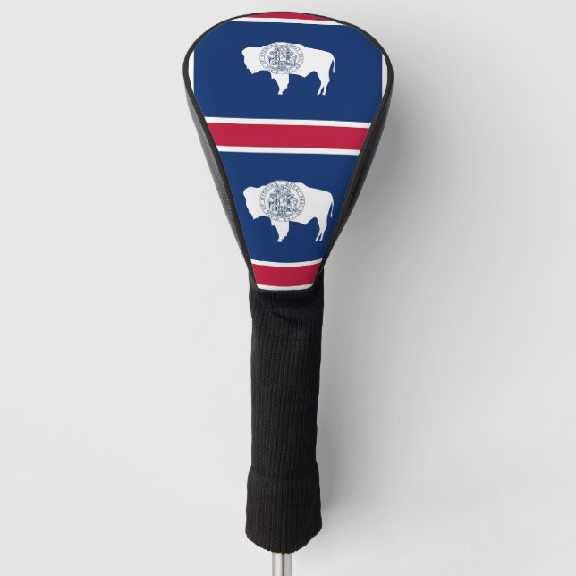 Golf Driver Cover mit Flag Wyoming Staat Headcover (Vorderseite)
