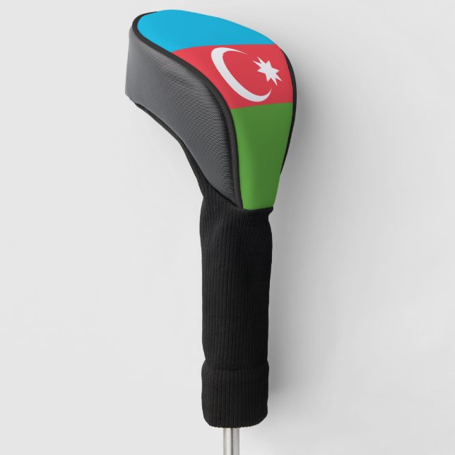 Golf Driver Cover mit Flagge Aserbaidschans Headcover (angewinkelt)