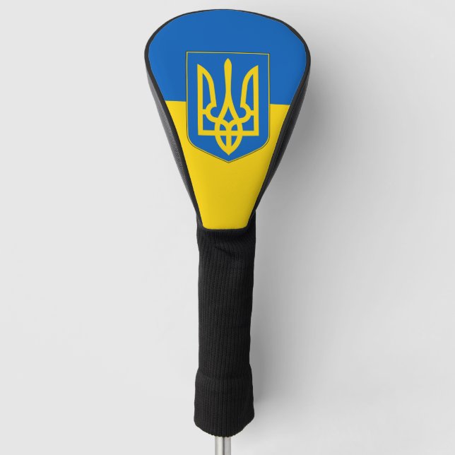 Golf Driver Cover mit Flagge der Ukraine Headcover (Vorderseite)