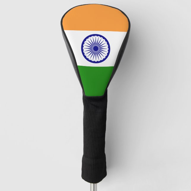 Golf Driver Cover mit Flagge Indiens Headcover (Vorderseite)