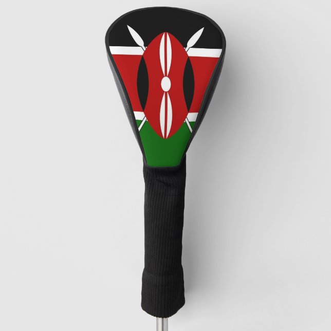 Golf Driver Cover mit Flagge Kenias Headcover (Vorderseite)