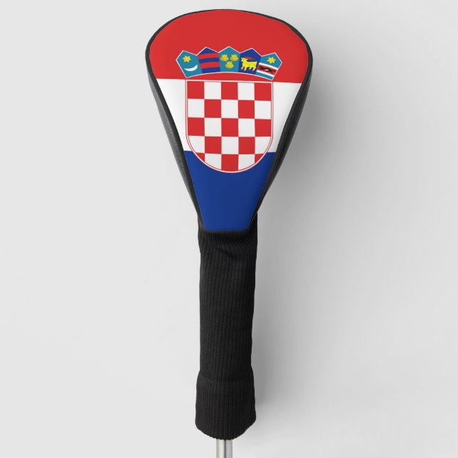 Golf Driver Cover mit Flagge Kroatiens Headcover (Vorderseite)