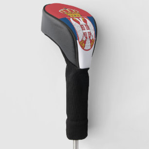 Golf Driver Cover mit Flagge Serbiens Headcover