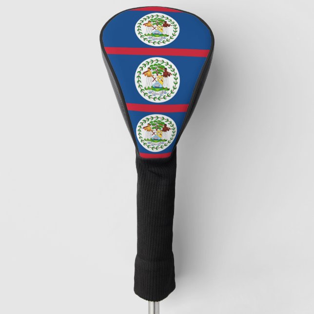 Golf Driver Cover mit Flagge von Belize Headcover (Vorderseite)