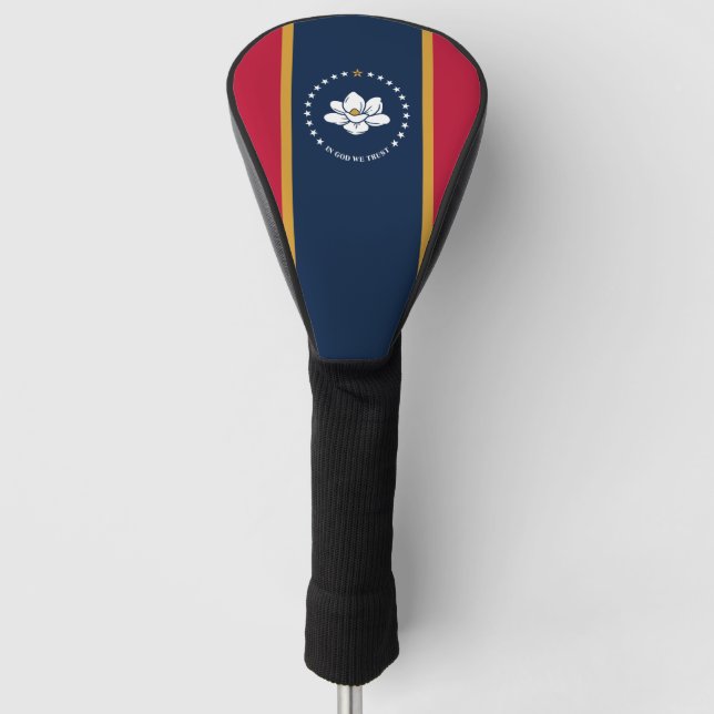 Golf Driver Cover with Flag of Mississippi, USA Golf Headcover (Vorderseite)