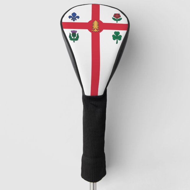 Golf Driver Cover with Flag of Montreal, Canada Golf Headcover (Vorderseite)