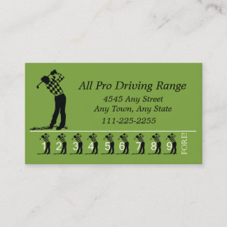 Golf Driving Range - Customer Loyalty Punch Card Treuekarte