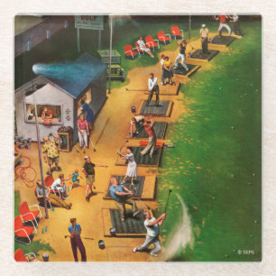 Golf-Driving-Range durch John schwanken Glasuntersetzer