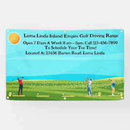 Golf Driving Range Landschaftlich anpassen Banner