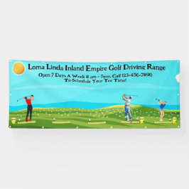 Golf Driving Range Landschaftlich anpassen Banner