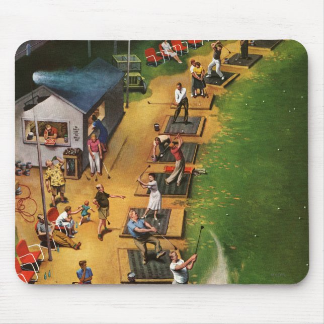 Golf Driving Range von John Falter Mousepad (Vorne)