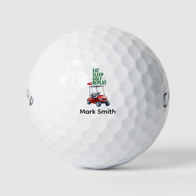 Golf Eat Sleep Golf Repeat for golfer Golfball (Vorderseite)