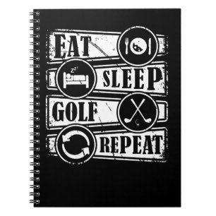 Golf Eat Sleep Golf Wiederholung 651 Golfer Notizblock