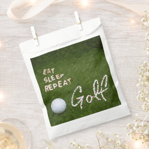 Golf Eat Sleep Golf Wiederholung mit Ball auf grü Geschenktütchen