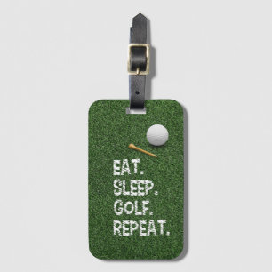 Golf Eat Sleep Golf Wiederholung mit Putter und Ba Gepäckanhänger