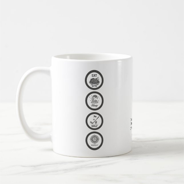 Golf Eat Sleep Repeat Golfer Personalized Kaffeetasse (Links)