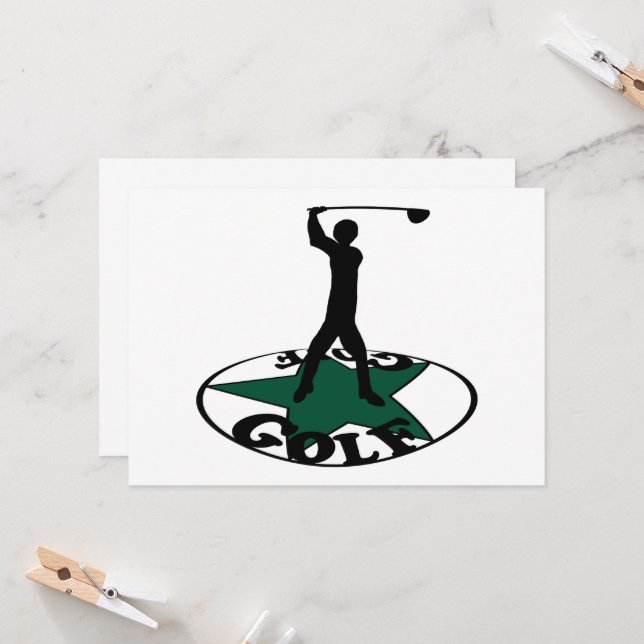 Golf - ein wunderbares Spiel Einladung (Vorderseite/Rückseite Beispiel)