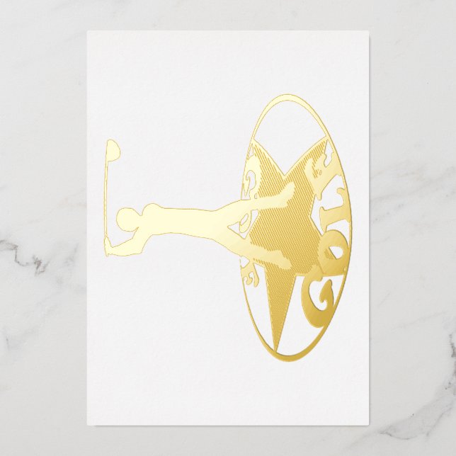 Golf - ein wunderbares Spiel Folieneinladung (Vorderseite)