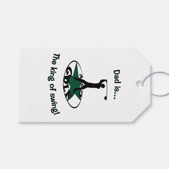 Golf - ein wunderbares Spiel Geschenkanhänger (Vorderseite (Horizontal))