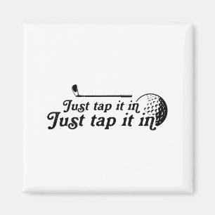 Golf einfach antippen Lustiger Golfspieler Golfen Magnet