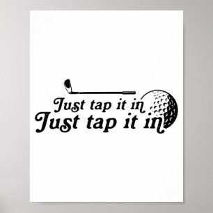 Golf einfach eintippen Lustiger Golfspieler Golfen Poster