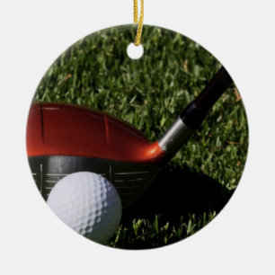 Golf-Eisen und Ball-Verzierung Keramik Ornament