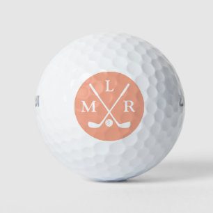 Golf Elegante Moderne Monogramm-Typografie Initial Golfball