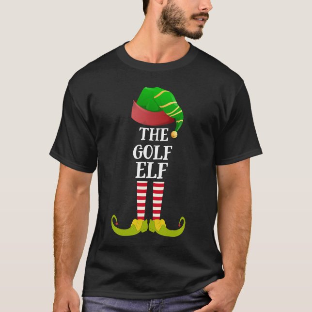 Golf Elf - Funny Matching Familie Weihnachten Paja T-Shirt (Vorderseite)