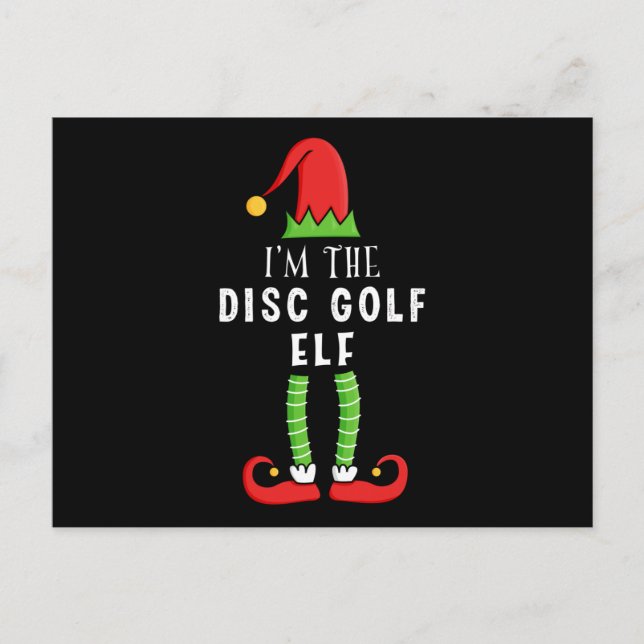 Golf Elf Weihnachts-Familiengeschenk Postkarte (Vorderseite)