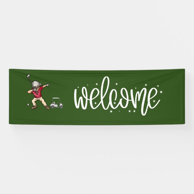 Golf-Empfang mit Golf-Ball und Tee-Banner Banner (Horizontal)
